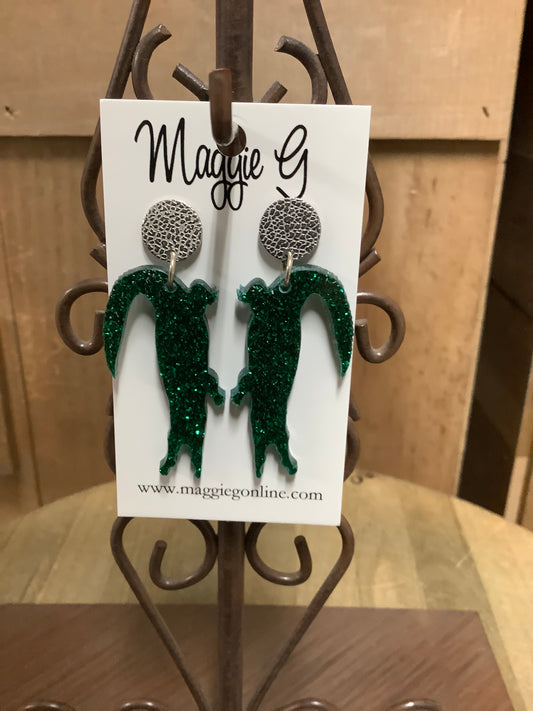 Alligator Acrylic Earrings