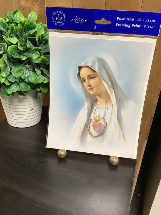 8x10 Print Immaculate Heart of Mary