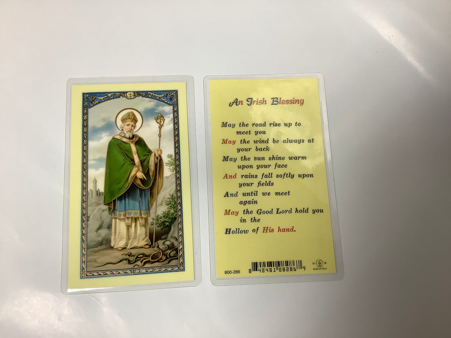 St. Patrick - An Irish Blessing Prayer Card