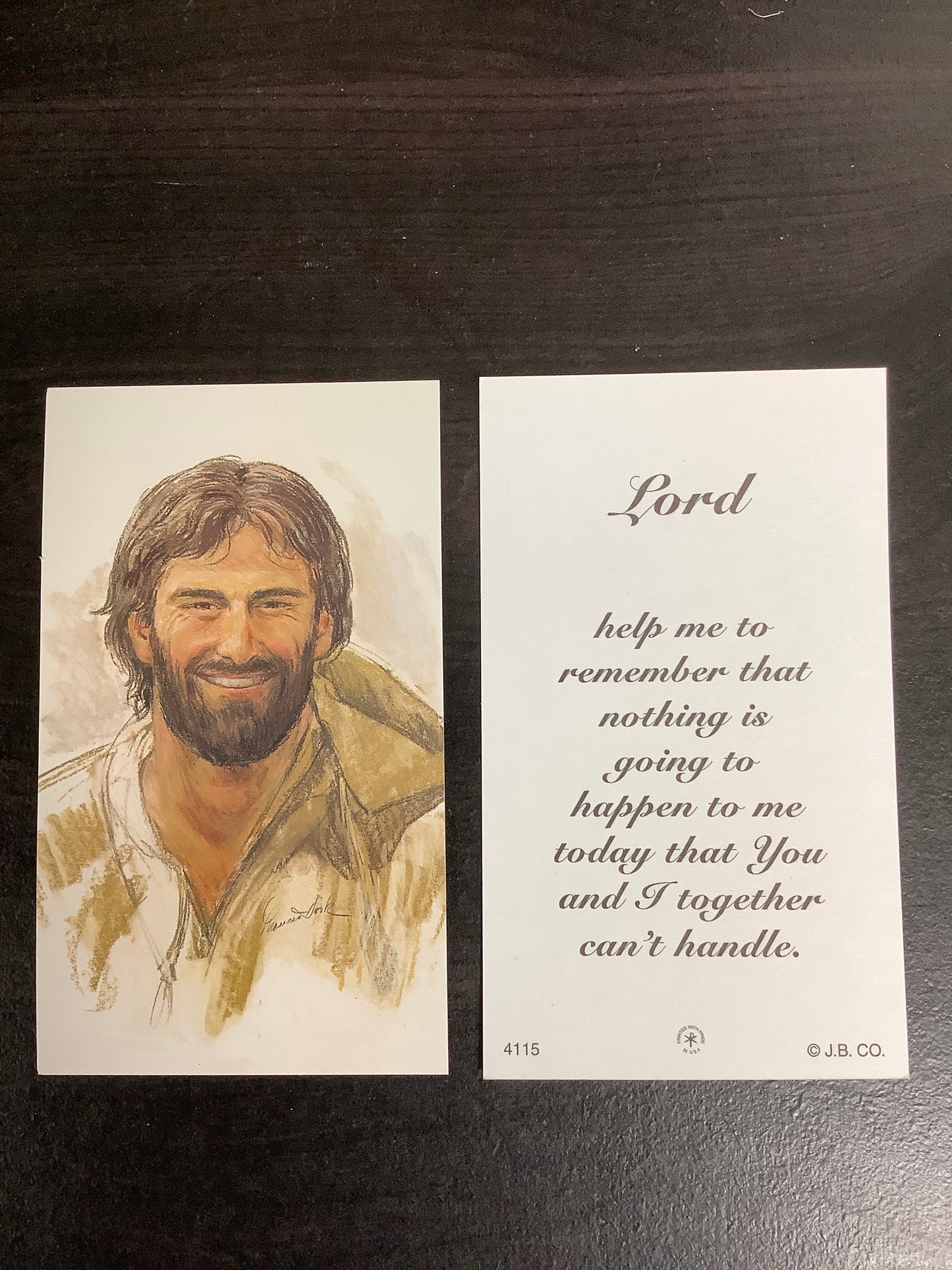 Jesus' Face Paper Prayer Card