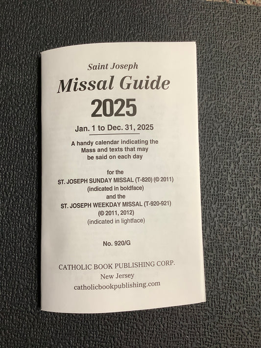 Saint Joseph Missal Guide 2025