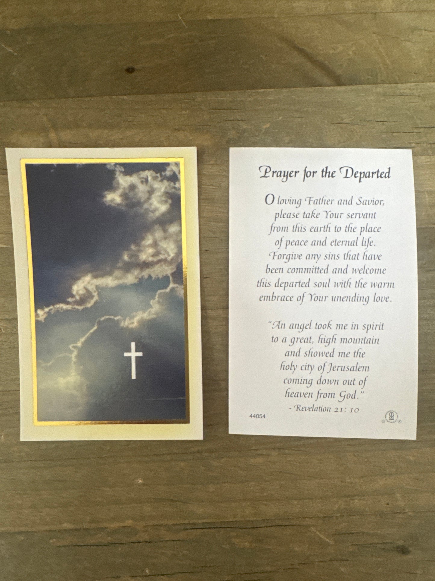 Paper Prayer Card - Prayer for the Departed