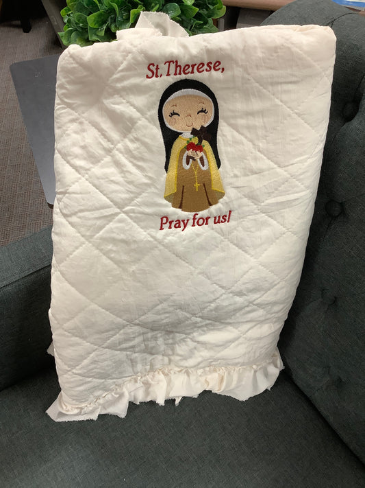 St. Therese Quilted Blanket