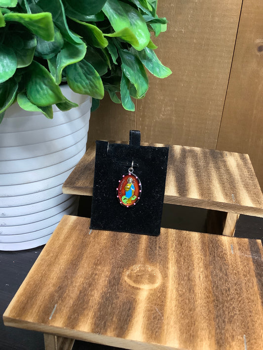 St. Martha Painted Pewter Medal