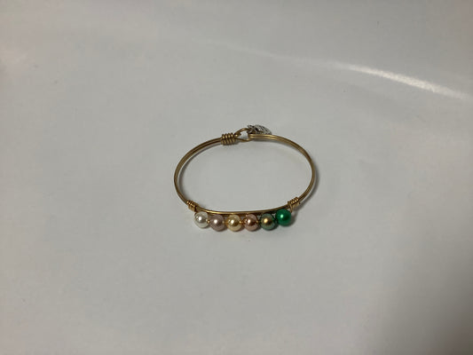 Green/Gold Pearl Bracelet
