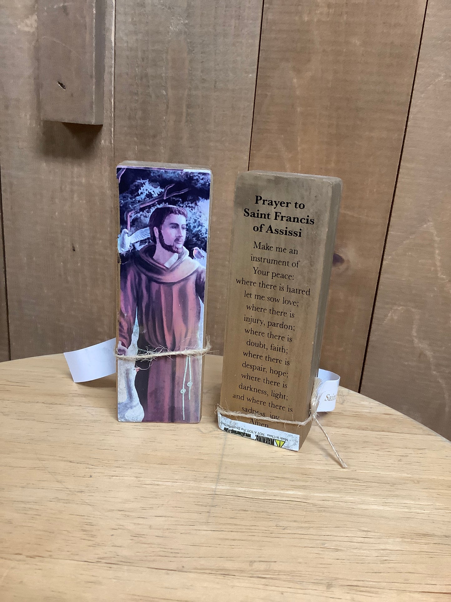 St. Francis Prayer Block