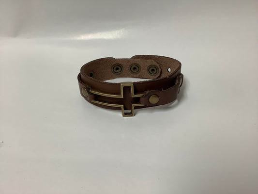 Leather Cross Bracelet