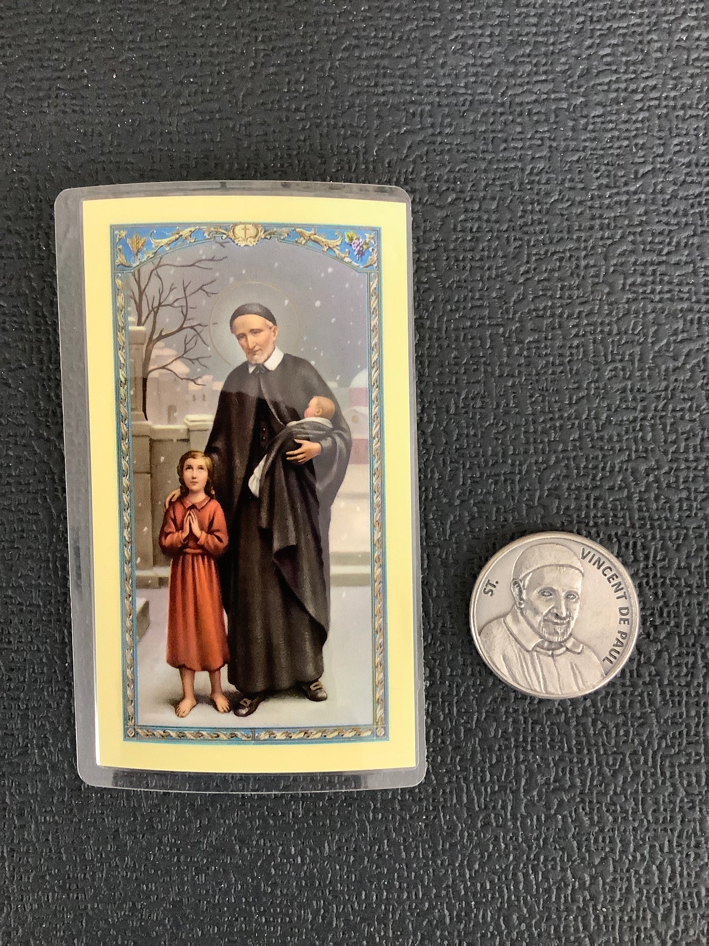 Prayer Card and Pocket Token - St. Vincent de Paul