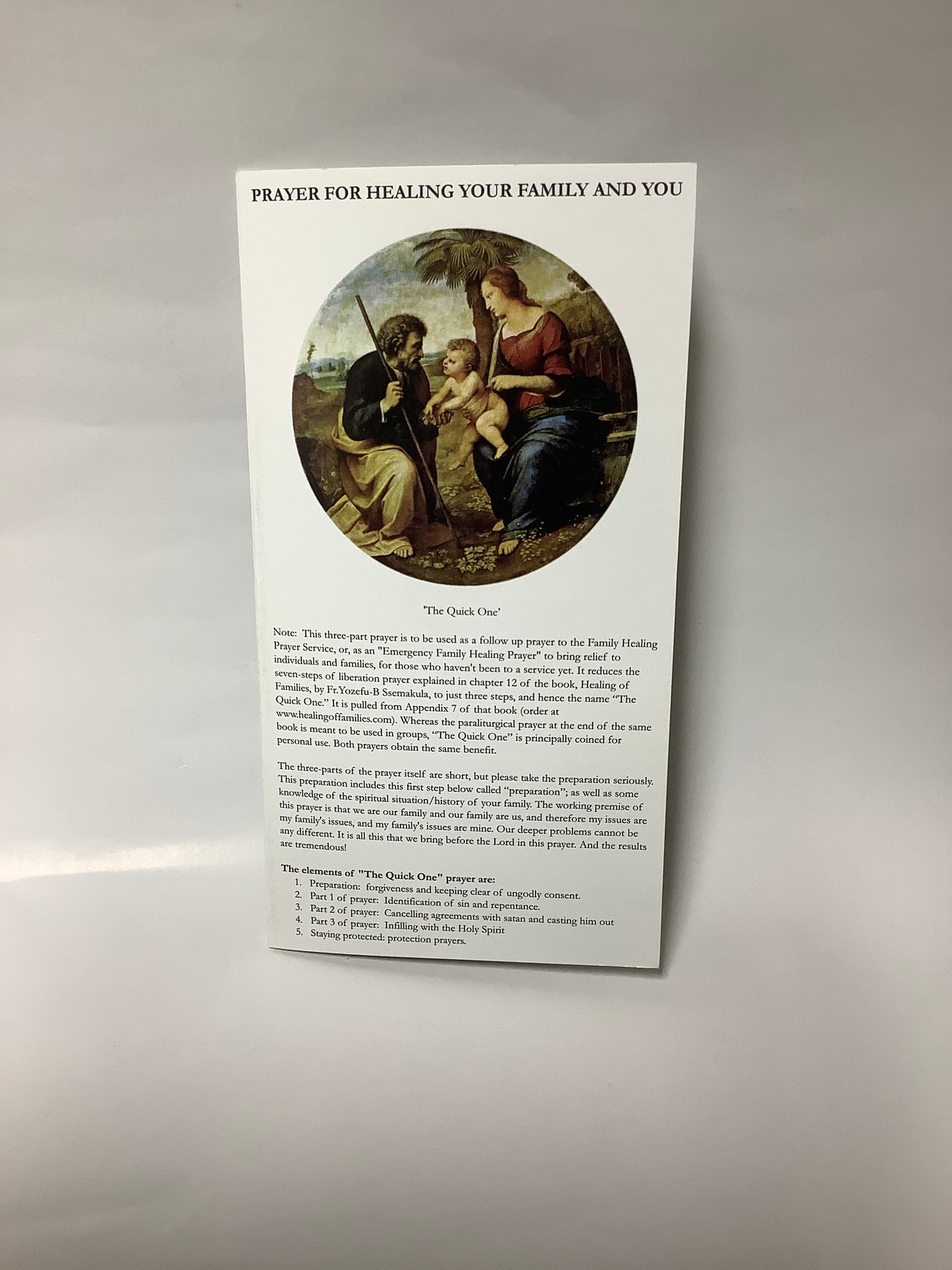 Prayer for Healing Your Family and You Pamphlet