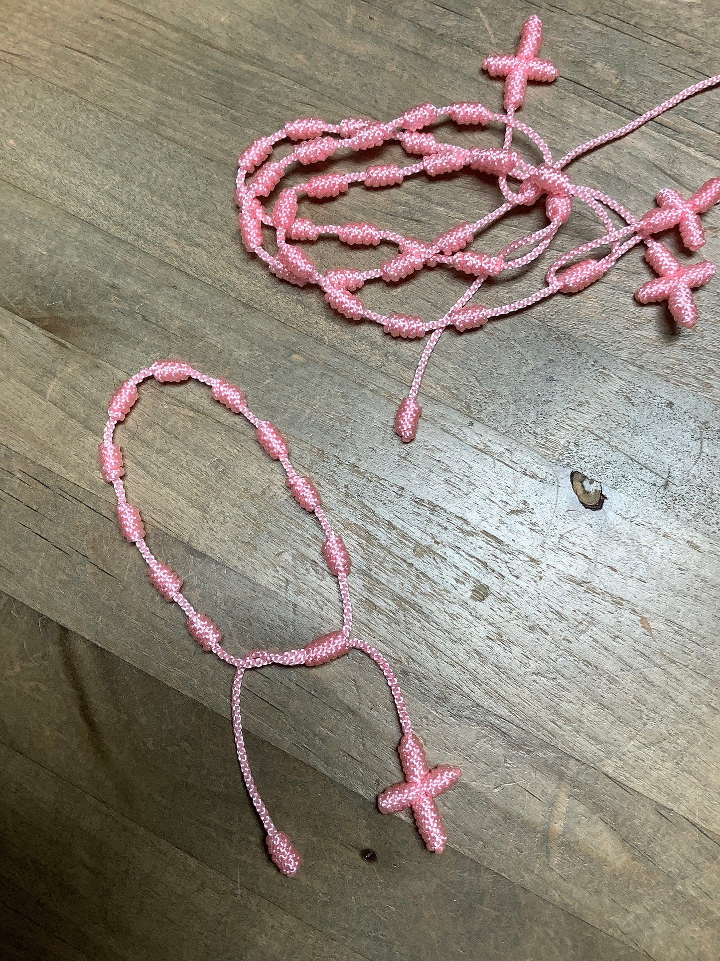 Rosary Cord Bracelet - Pink