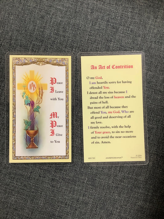 Act of Contrition Holy Card
