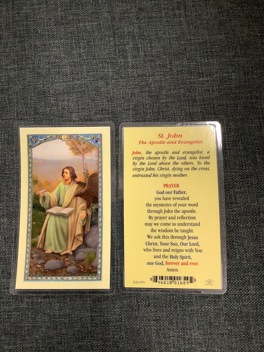 St. John the Evangelist Prayer Card