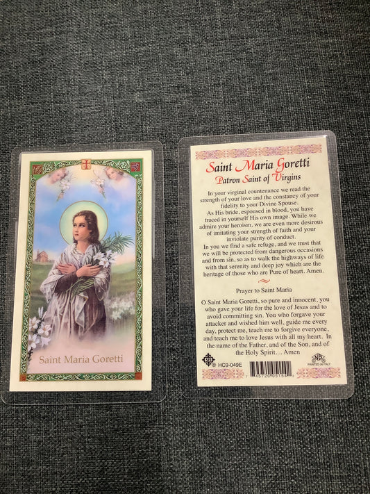 St. Maria Goretti Prayer Card