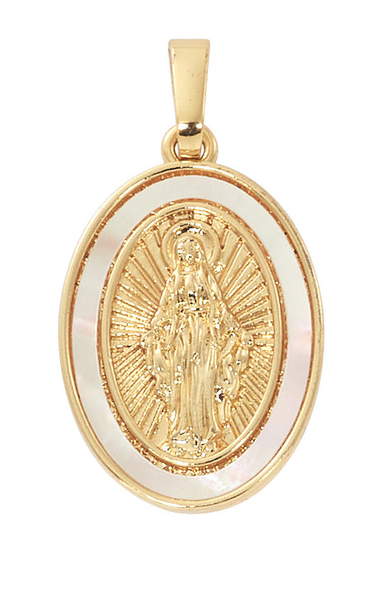 Gold Plate M.O.P Miraculous Medal