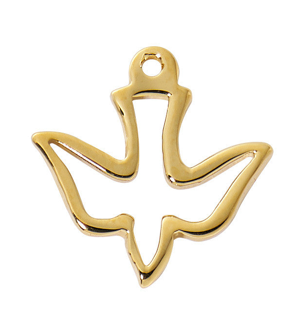 Gold Over Sterling Silver Cut Out Dove