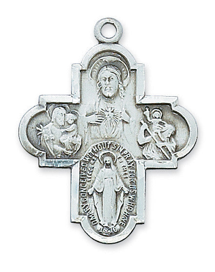 Sterling Silver 4-Way Medal