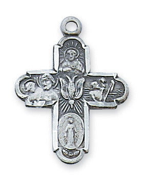 Sterling Silver 4-Way Medal