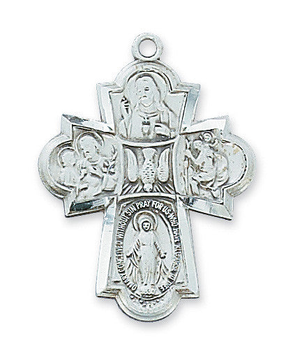 Sterling Silver 4-Way Medal