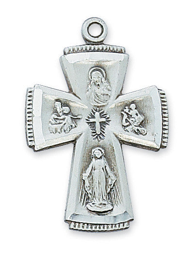 Sterling Silver 4-Way Medal