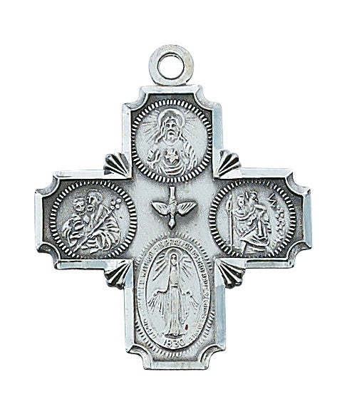 Sterling Silver 4-Way Medal