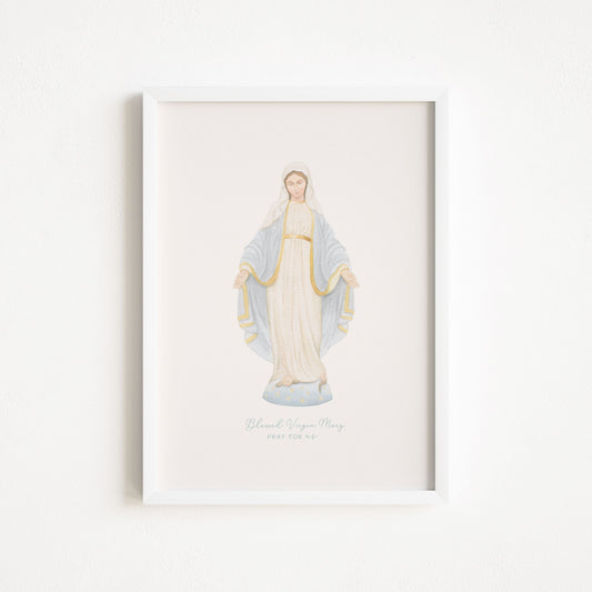 Blessed Virgin Mary | Pray for Us | Art Print