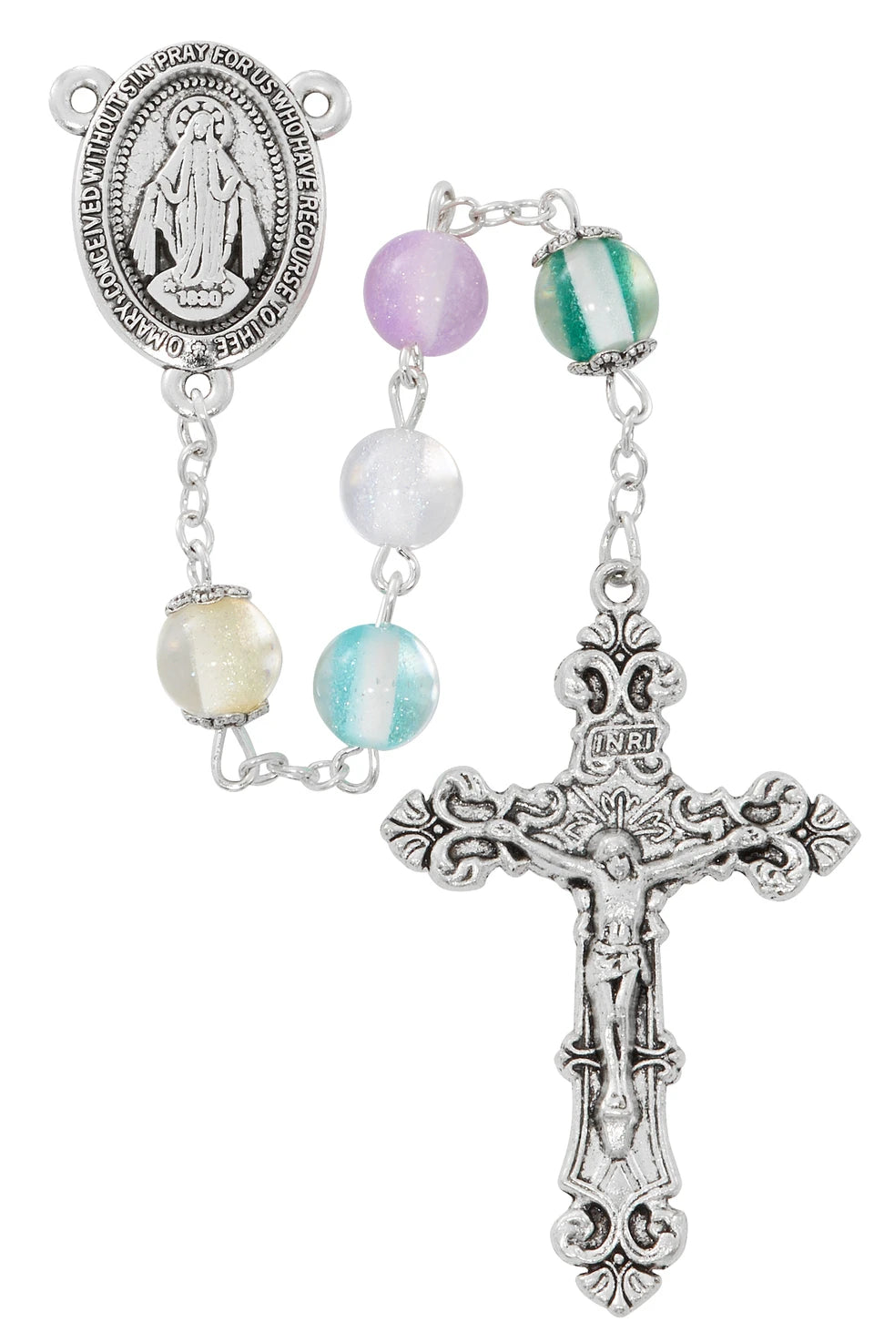 Multi Color Sparkle Rosary
