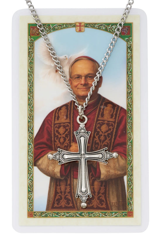 1.75" Zinc Pope Leo Pectoral Cross