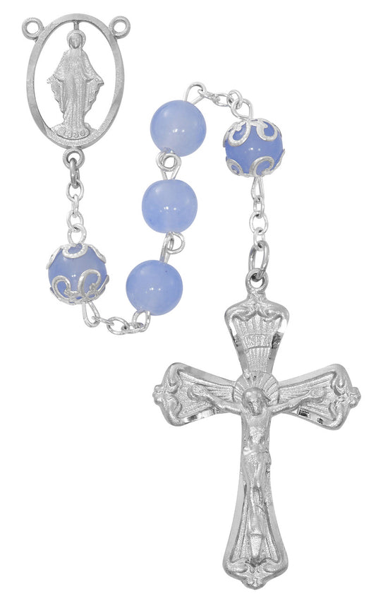 8MM Purple Glass Rosary