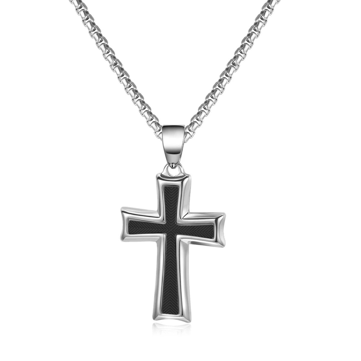 Titanium Cross with Black Inside