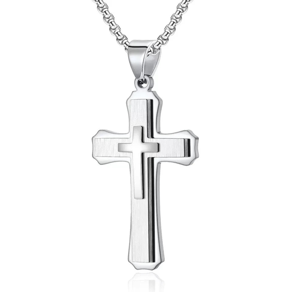 Titanium Steel Geometric Cross