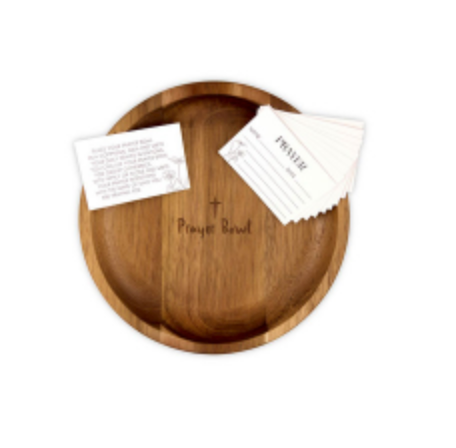 Round Wooden Prayer Bowl