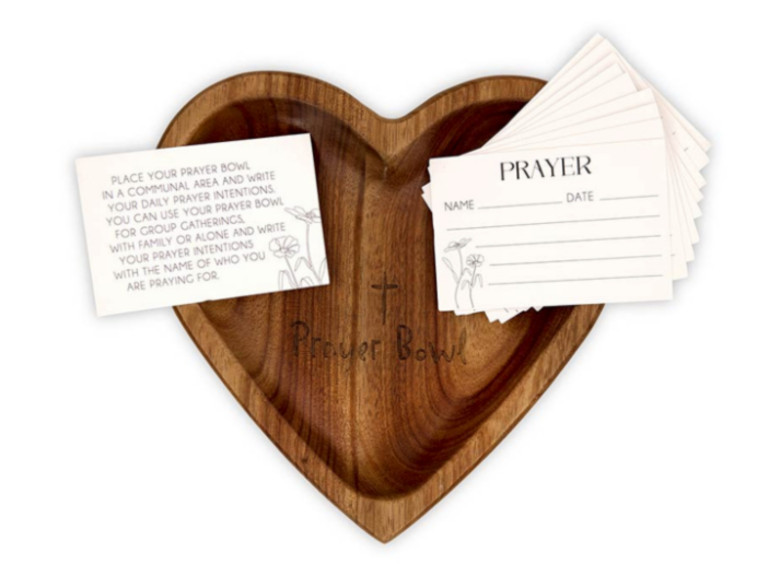 Wooden Heart Prayer Bowl