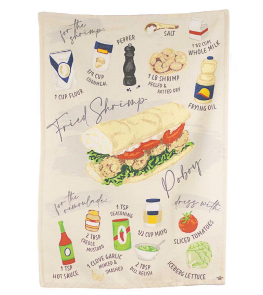 Fried Shrimp Poboy Recipe Hand Towel
