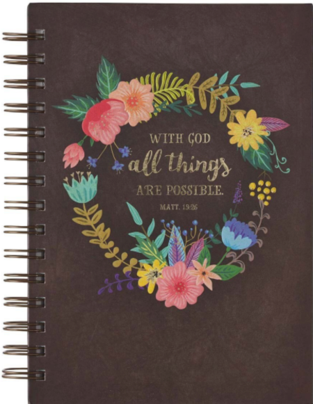 Wirebound Journal - With God All Things are Possible