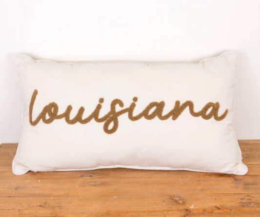 Louisiana Embroidered Pillow