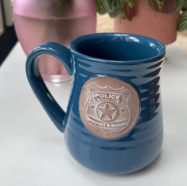 Police Officer Pottery Mug