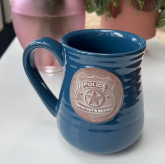 Police Officer Pottery Mug