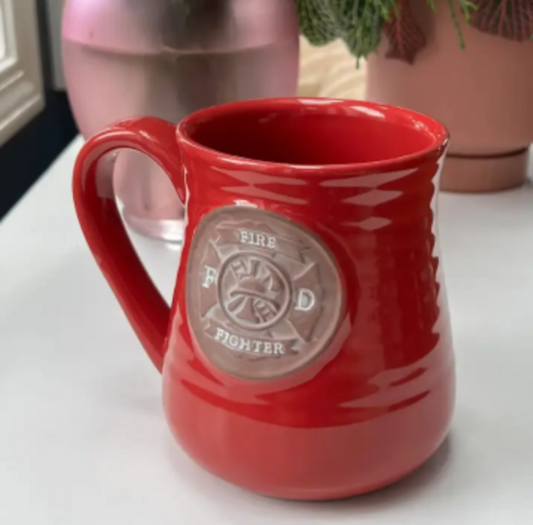 Firefighter Pottery Mug