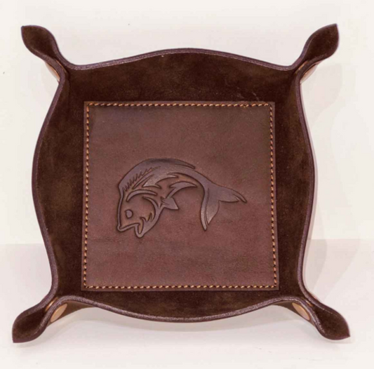 Fish Leather Embossed Valet Tray