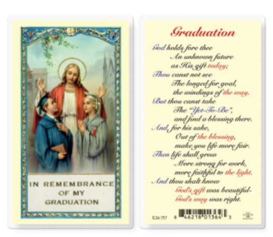 Laminated Prayer Card- Graduation