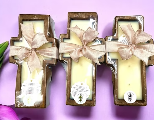 16oz Cross Dough Bowl Candle - NOLA #9