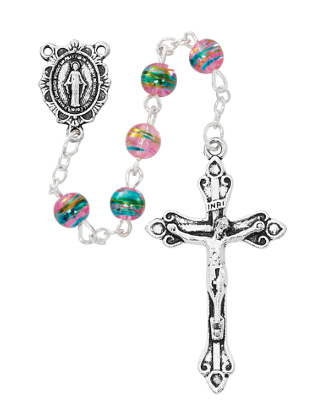 Pink Multi-color Rosary