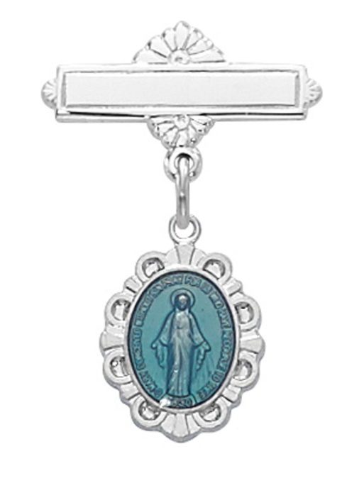 Sterling Blue Miraculous Pin