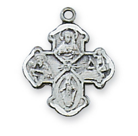 Sterling 4 Way Baby Medal