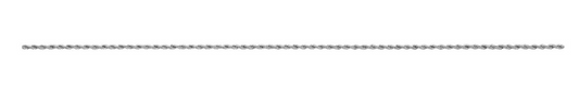 20" French Rope Rhodium Plated Stainless Chain