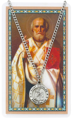 St Nicholas Medal and Prayer Card