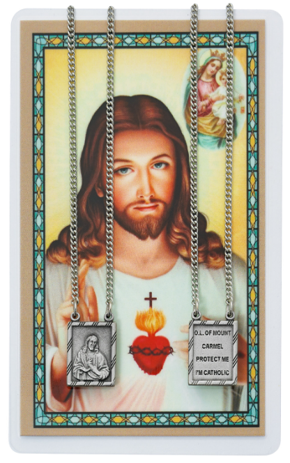 Scapular Medal & Prayer Card Set