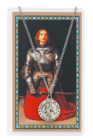 St Joan of Arc Medal and Prayer Card