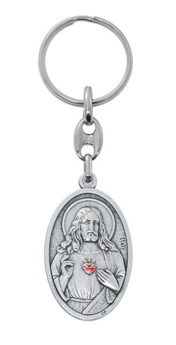 Sacred Heart/Immaculate Heart Key Ring