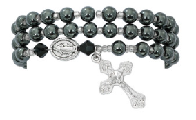 Hematite Twistable Rosary Bracelet